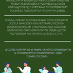 Plakat z informacjami o Oddziale Dziennym Leczenia Nerwic i Psychogeriatrii